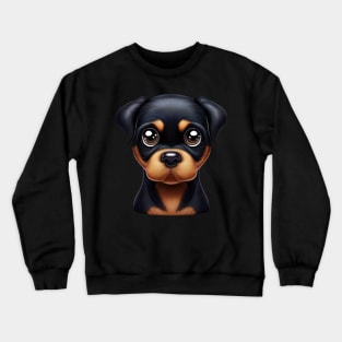 Playful Rottweiler Pup Crewneck Sweatshirt